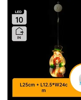 Vianočné dekorácie  B.V.  - LED Vianočná dekorácia LED/3xAAA snehuliak 25cm B10303K61
