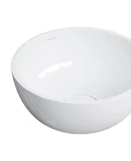 Umývadlá OMNIRES - SHELL M+ umývadlo na dosku, O35 cm, biela lesk SHELL350UNBP