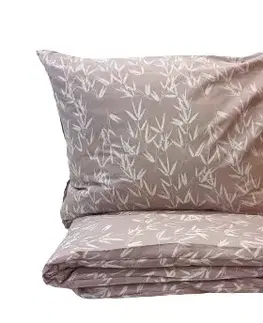 Obliečky Obliečky bavlnené Bambo Hnedé TiaHome - 1x Vankúš 90x70cm, 1x Paplón 140x200cm