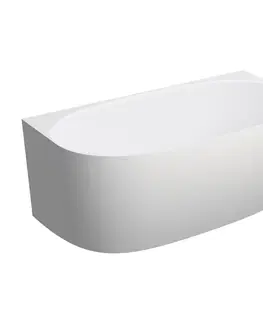 Vane OMNIRES - VALENCIA M+ nástenná vaňa, 148 x 77 cm, matná biela VALENCIA148WPBM