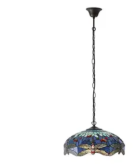 Svietidlá Endon 64080 - Luster na reťazi Tiffany DRAGONFLY 3xE27/60W/230V priemer 41 cm 64080