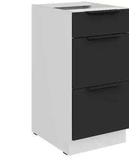 Kuchynské skrinky stojace Kuchynská skrinka Aria-Bl/Wh Anti Fingerprint 40d 3s Bb