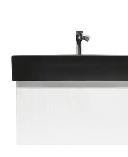 Kúpeľňový nábytok Kúpeľňová skrinka s batériou a umývadlom SAT Evolution 1 58x30x44,8 cm biela mat SATEVO60WMU2BBA SATEVO60WMU2BBA