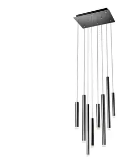 Svietidlá Redo 01-2048 - LED Luster na lanku MADISON 8xLED/4W/230V čierna 01-2048
