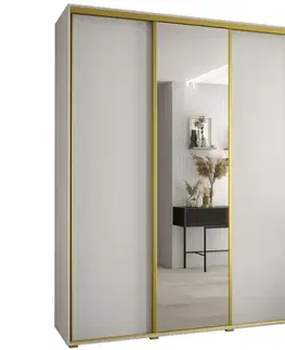 Šatníkové skrine Skriňa 45 Canaris 3 190 biela/gold
