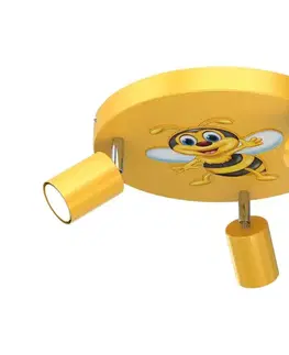 Svietidlá  Detské bodové svietidlo FUN 3xGU10/8W/230V žltá/včielka 9292