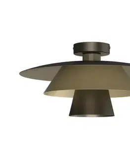 Svietidlá  Stropné svietidlo PLATO 1xE27/15W/230V pr. 38 cm bronzové 4499