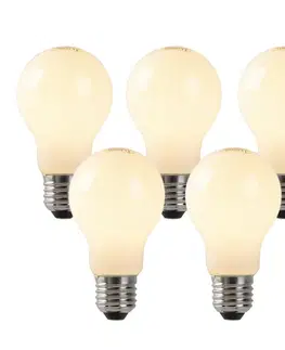 LED osvetlenie Sada 5 stmievateľných LED žiaroviek s opálovým sklom E27 4W 320lm 2200K