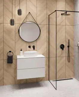 Kúpeľňové batérie INVENA - Podomietková sada s batériou Alonia Trend, čierny lesk BS-70-004-V