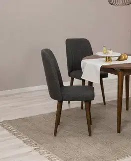 Jedálenské sety Jedálenský set s rozkladacím stolom a stoličkami (5 kusov) Vina 1053 - Anthracite, Walnut