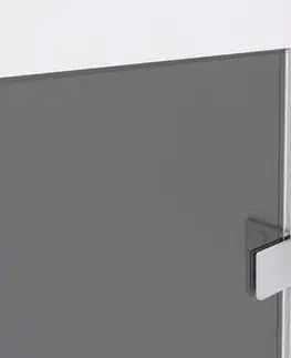 Sprchové dvere CERANO - Sprchová zástena Walk-in Orbis Ľ/P - 8 mm - chróm, grafitové sklo - 100x200 CER-978741