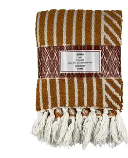 Ozdobné prikrývky Deka Boho 130x160 horčicová Merkury Home