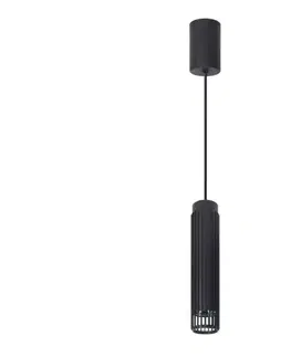 Svietidlá  Luster na lanku VERTICAL 1xGU10/8W/230V čierna ML0298