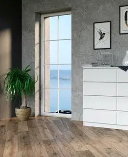 Komody a skrinky Široká komoda so zásuvkami WALMA M8 120, biela