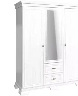 Šatníkové skrine Skriňa Kora KS2 158 cm biela