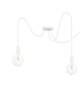 Svietidlá  Luster na lanku MIROS 3xE27/60W/230V pavúk biela 0267