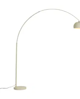 Oblúkové lampy Moderná oblúková lampa béžová s mramorovým podstavcom - XXL