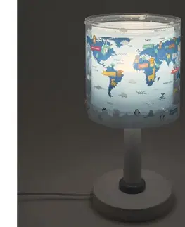 Lampy Dalber 40671 - LED Detská lampička WORLD 1xG4/4W/230V modrá 40671