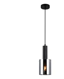 Svietidlá  PND-5581-1-BK+SG - Luster na lanku SARDO 1xE27/40W/230V čierna PND-5581-1-BK+SG