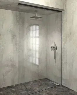 Sprchovacie kúty POLYSAN - ARCHITEX sada na neviditeľné upevnenie skla, podlaha-stena-strop, 1615x2600, čierna mat AX2516B