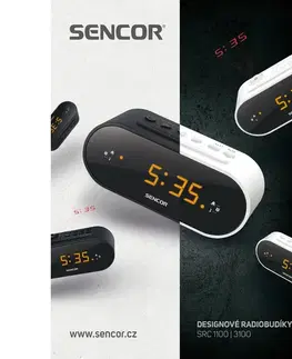 Budíky SENCOR SRC 3100 B rádiobudík s projekciou 35048702 