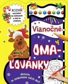 Nalepovačky, vystrihovačky, skladačky Vianočné omaľovánky