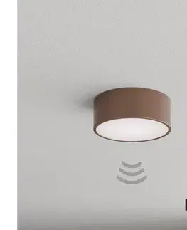 Svietidlá BRILAGI - Kúpeľňové stropné svietidlo so senzorom CLARE 1xE27/24W/230V pr. 20 cm hnedé IP54 8590828125761