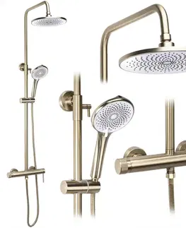 Kúpeľňové batérie REA REA - Sprchový set Foss Clif Brush Gold REA-P3913
