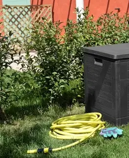 Záhradné úložné boxy Záhradný úložný box WOOD 420 l Toomax
