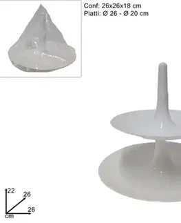 Podnosy a tácky MAKRO - Etažérka 2poschodia rôzne farby