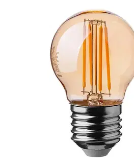 LED osvetlenie  LED Žiarovka FILAMENT AMBER G45 E27/4W/230V 2200K 217100