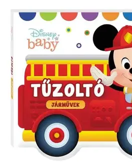 Leporelá, krabičky, puzzle knihy Disney baby - Járművek. Tűzoltó