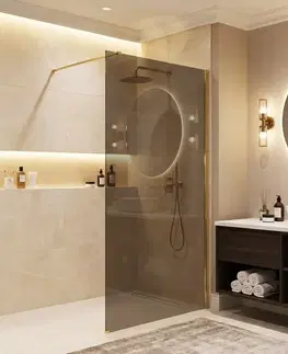 Sprchové dvere REA/S - Sprchová zástena Flexi Brown / Gold 100 KPL-K99672
