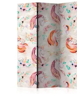 Paravány Paraván Pastel Unicorns Dekorhome