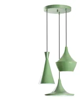 Svietidlá  Luster na lankách TOM 3xE27/40W/230V zelený 892OPV2093