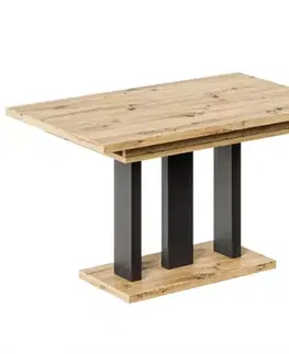 Jedálenské stoly Rozkladací stôl Appia130/210x80cm Mat čierne nohy Dub Aristan