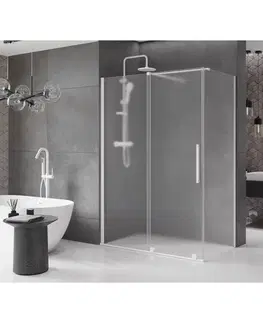 Sprchovacie kúty MEXEN/S - Velár sprchovací kút, posuvné dvere 150 x 75, dekor, biela 871-150-075-31-20