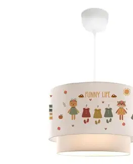 Svietidlá  Detský luster CANDY 1xE27/40W/230V biela/pestrofarebná 780SGN4666