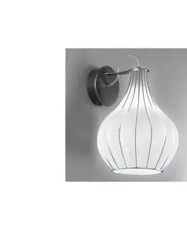 Svietidlá SIRU - Nástenná lampa AURIGA 1xG9/30W/230V chróm/biela benátske sklo RB403-020BLL