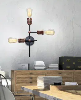 Stropná svetla Stropná lampa Kirimu 3xE27 Čierna