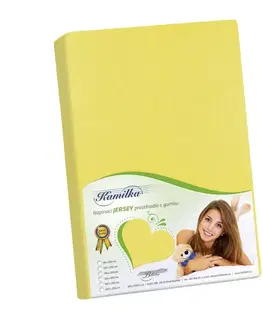 Plachty Bellatex Jersey prestieradlo Kamilka žltá, 180 x 200 cm