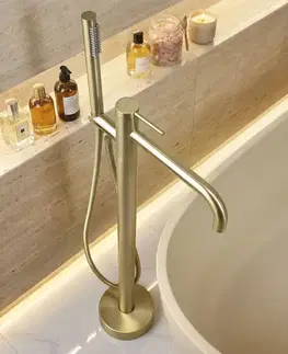 Kúpeľňové batérie REA - Voľne stojaca batéria Clif Brush Gold REA-B7502