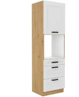 Kuchynské skrinky stojace Kuchynská skrinka LUNA biela mat/artisan 60dps-210 3s 1f