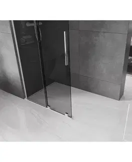 Sprchové dvere MEXEN/S - Velar L Sprchová zástena posuvná Walk-in 100 x 200, grafit 8 mm, chróm 871-100-003-43-01