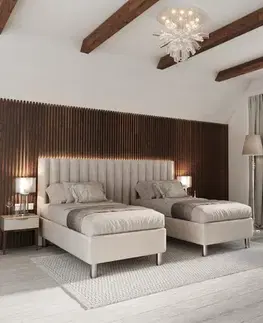 Postele FDM Hotelová posteľ HARMONY | krémová 90 x 200 cm