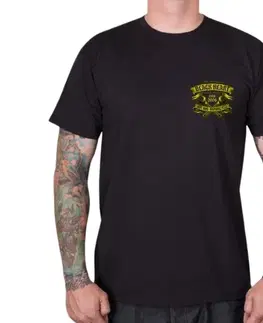 Pánske tričká Tričko BLACK HEART Satan čierna - L