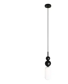 Svietidlá MAXLIGHT P0641 - Závesný luster NOVA na lanku 1xG9/12W/230V pr. 12 cm čierna P0641