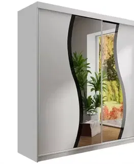 Šatníkové skrine Skriňa Top 9 200 Biely