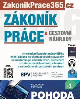 Dane, účtovníctvo Zákoník práce a Cestovní náhrady 2026 s komentářem změn