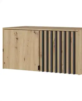 Nadstavce na skrine Nadstavec Na Skriňu Nelly 2d  Dub Artisan/Čierna